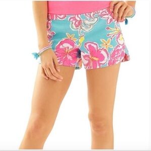 Lilly Pulitzer Addie Breakwater Blue Lolita Shirts Sz 00 EUC